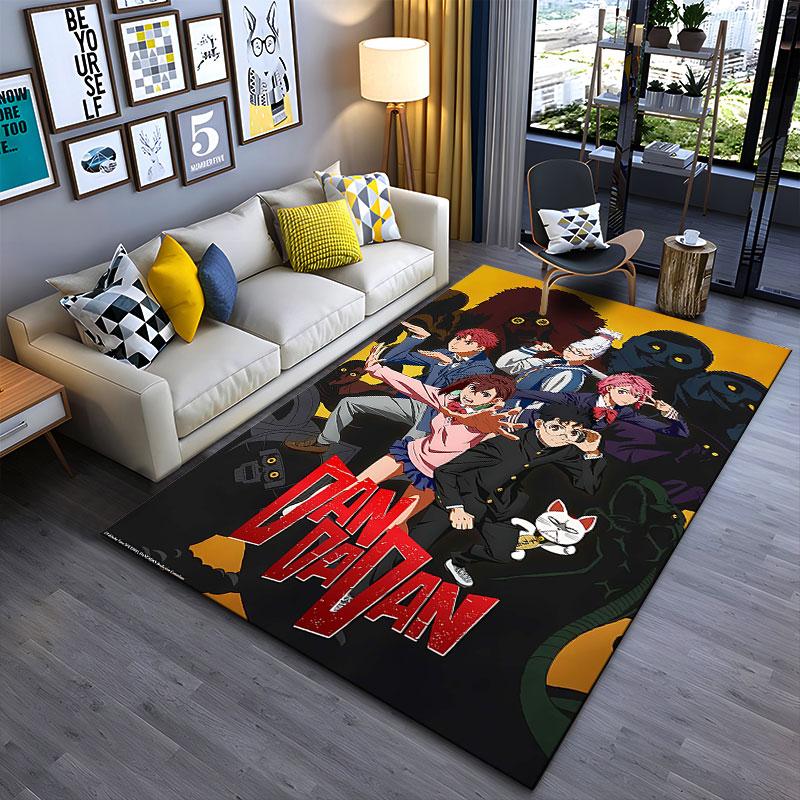 Dandadan Anime Action Carpet suitable as a non-slip mat for the living room or bedroom sofa