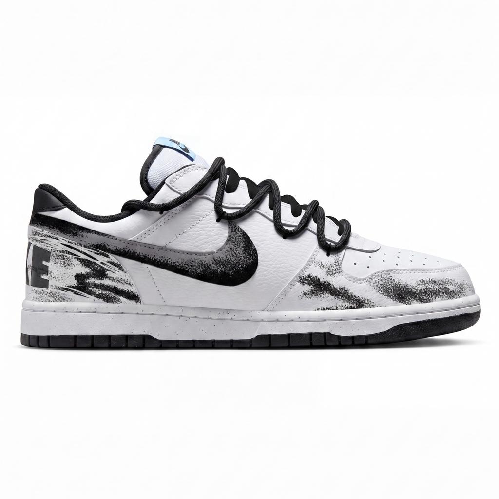 Nike Big Black White Prologue Slip Resistant Abrasion Resistant Low top Skateboard Shoes Men's Black 355152-107(Team1887-)