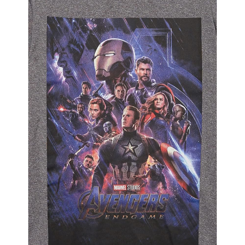 [Marvel] Футболка Мстители Постер Футболка Хизер Угольный X-Large