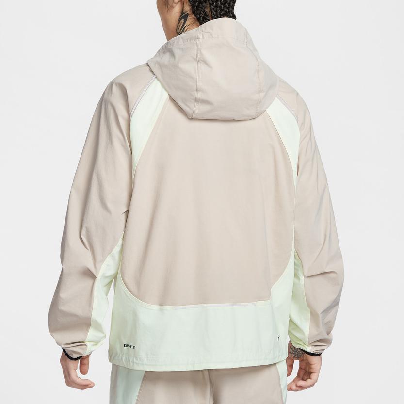 Nike Технологичная ветровка Windrunner с цветовыми блоками, из ткани Dri-FIT, цвет: Кремовый, Вольт, Черный, IU7497-236