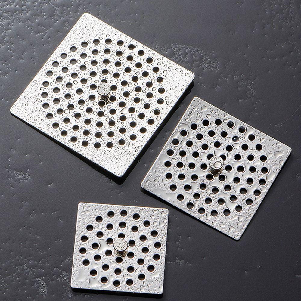 Round Square Shape Floor Drain Net Cover Stainless Steel Hair Filter Useful Drain Cover