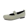 2025 Summer New Korean Version Casual Flat Shoes Women Wear Versatile Light Mouth Single Shoes Daily Comfortable Square Head Women's Shoes