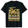2025 Funny 60th Tee Vintage Legends Born In 1965 60 Years Old Party Women T Shirts Summer Cotton Birthday Gift Idea Men T-shirt