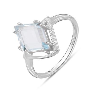 Серебряное кольцо с натуральным топазом 3.543ct (2097228)