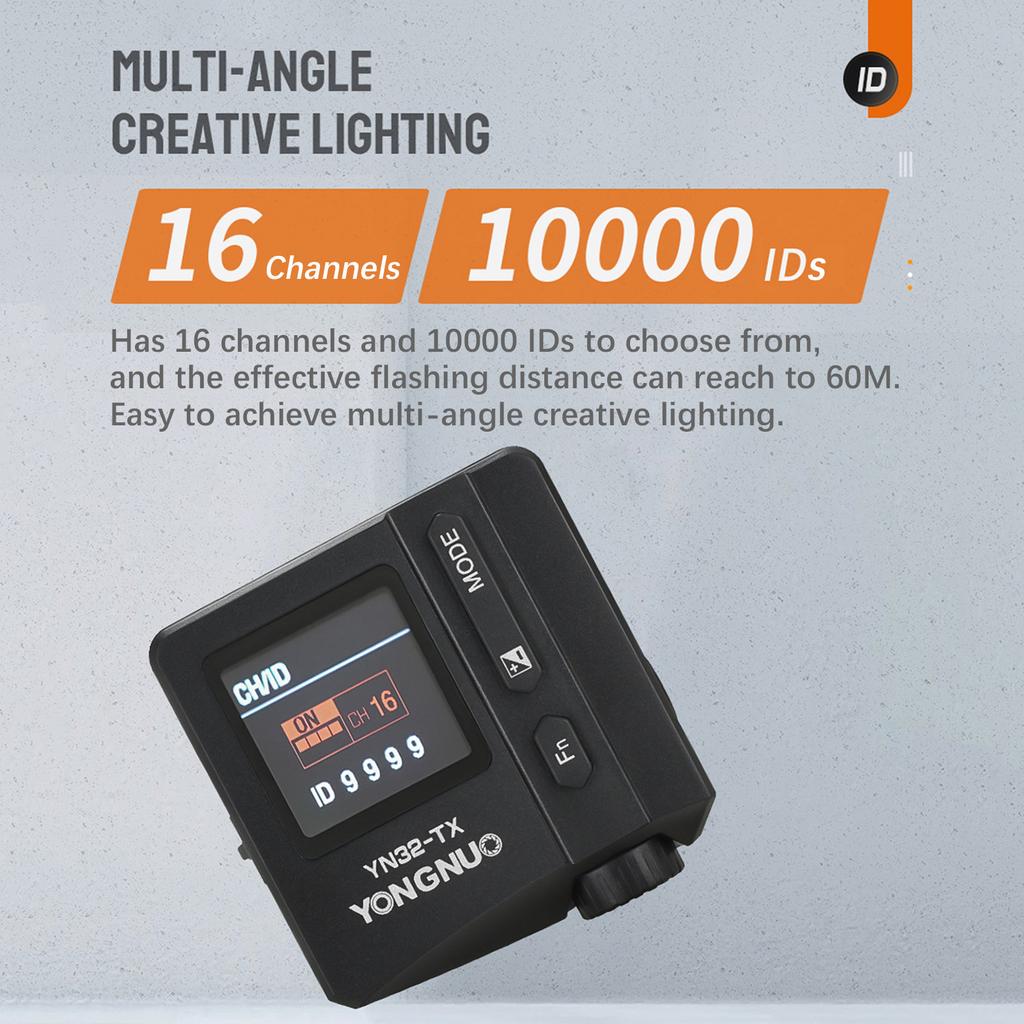 YONGNUO YN32-TX TTL Беспроводной триггер вспышки 2,4G Передатчик вспышки Встроенный аккумулятор Несколько вспышек