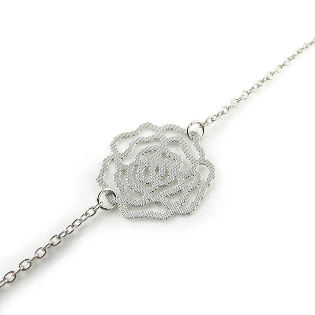 Les Trésors De Lily [N1188] - Серебряное дизайнерское колье Rosa Romantica