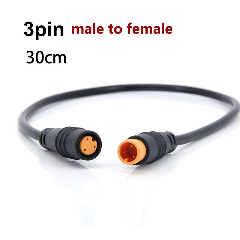 30 см M8 2 3 5-контактный датчик скорости электровелосипеда, мужской-женский M/F, удлинительный кабель для электровелосипеда, водонепроницаемый штекер провода