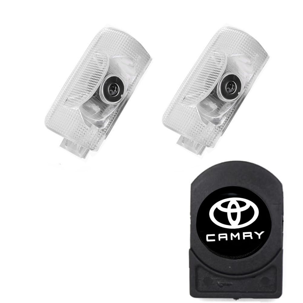Yaoperfor Лампа двери автомобиля, Лампа-шторка, Логотип, Приветственная подсветка двери, Подсветка салона для Toyota