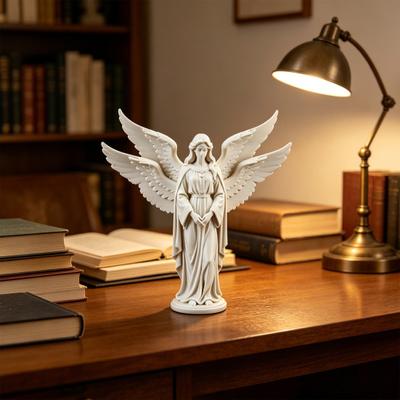 Фигурка Ангела-Хранителя 3D-печать Четырехкрылый Ангел Статуэтка для Дома Офиса Книжной Полки Настольное Украшение