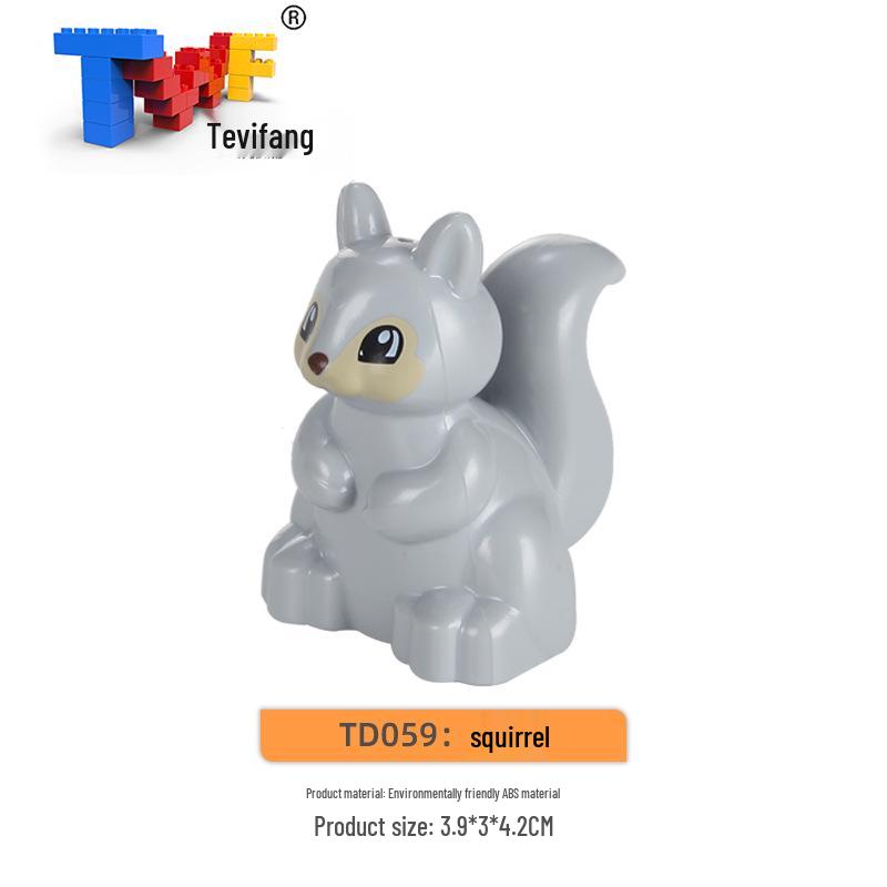 Крупные строительные блоки из частиц: Совместимые Игрушки для Обучения Животным Фермы Прерии Океана для Детей