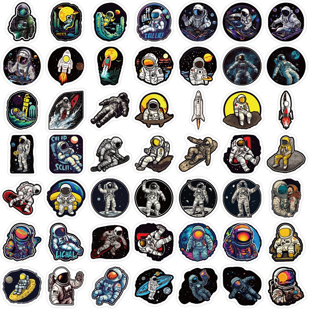 100 Space Astronaut Graffiti Stickers Decorate Guitar Laptop Suitcase DIY Waterproof