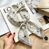 New retro plaid imitation silk small silk scarf women's high-end professional scarf shirt decorative headband tied bag silk scarf