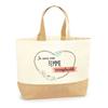Sac cabas - PLANETEE - Femme Irremplaçable - Jute naturel - Imprimé en France - Anses solides