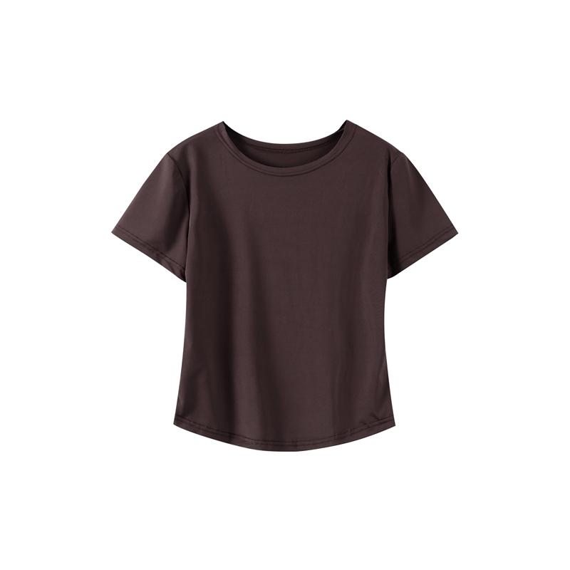 Повседневный костюм с длинными брюками для женщин с круглым вырезом и короткими рукавами, футболка с эластичной резинкой на талии, комплект брюк, весенне-летний однотонный женский пригородный наряд