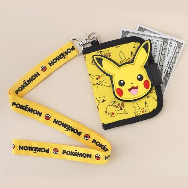 Pokemon Pikachu Children's Wallet Pokemon 2-stage Necklace Wallet