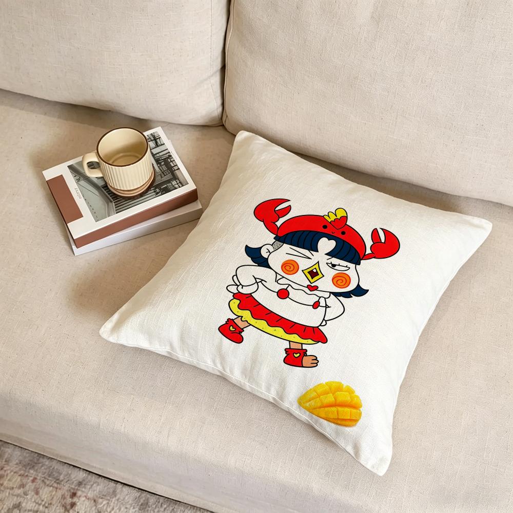 Samyang Buldak Chicken Ramen Cushion Cover Fabric Soft Furnishing,Pillowcase, Cushion Cover, Sofa Pillow, Home Decoration