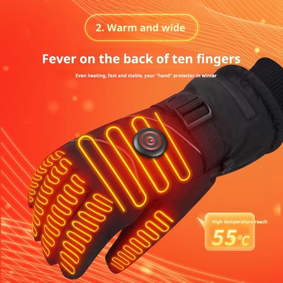 1 пара перчаток с подогревом, 3 настройки температуры, сенсорный экран, теплые, для холодной погоды, для зимнего и велоспорта, для мужчин