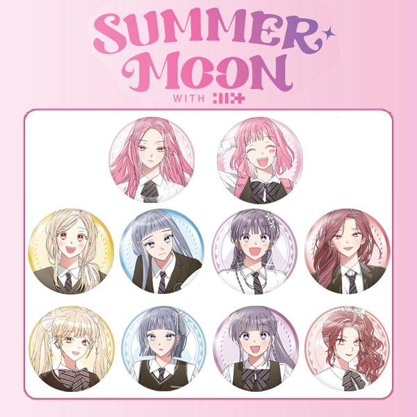 ILLIT "SUNNER MOON" Мультяшный Зеркальный Брелок Жестяная Значок Подарок