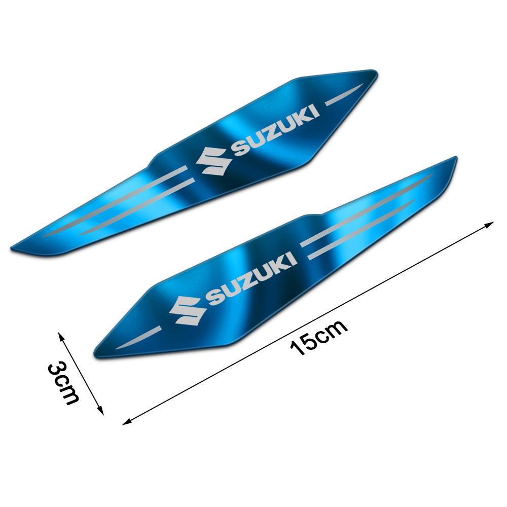 2Pcs Car Emblem 3D Reflective Side Wing Fender Stickers Accessories For Suzuki New Alto Swift Strom Tianyu Shangyue Ruiqi Baleno