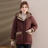 Winter Down Padded Jacket Hooded Thickened Medium Women's Padded Jacket Hooded Loose Coat Top