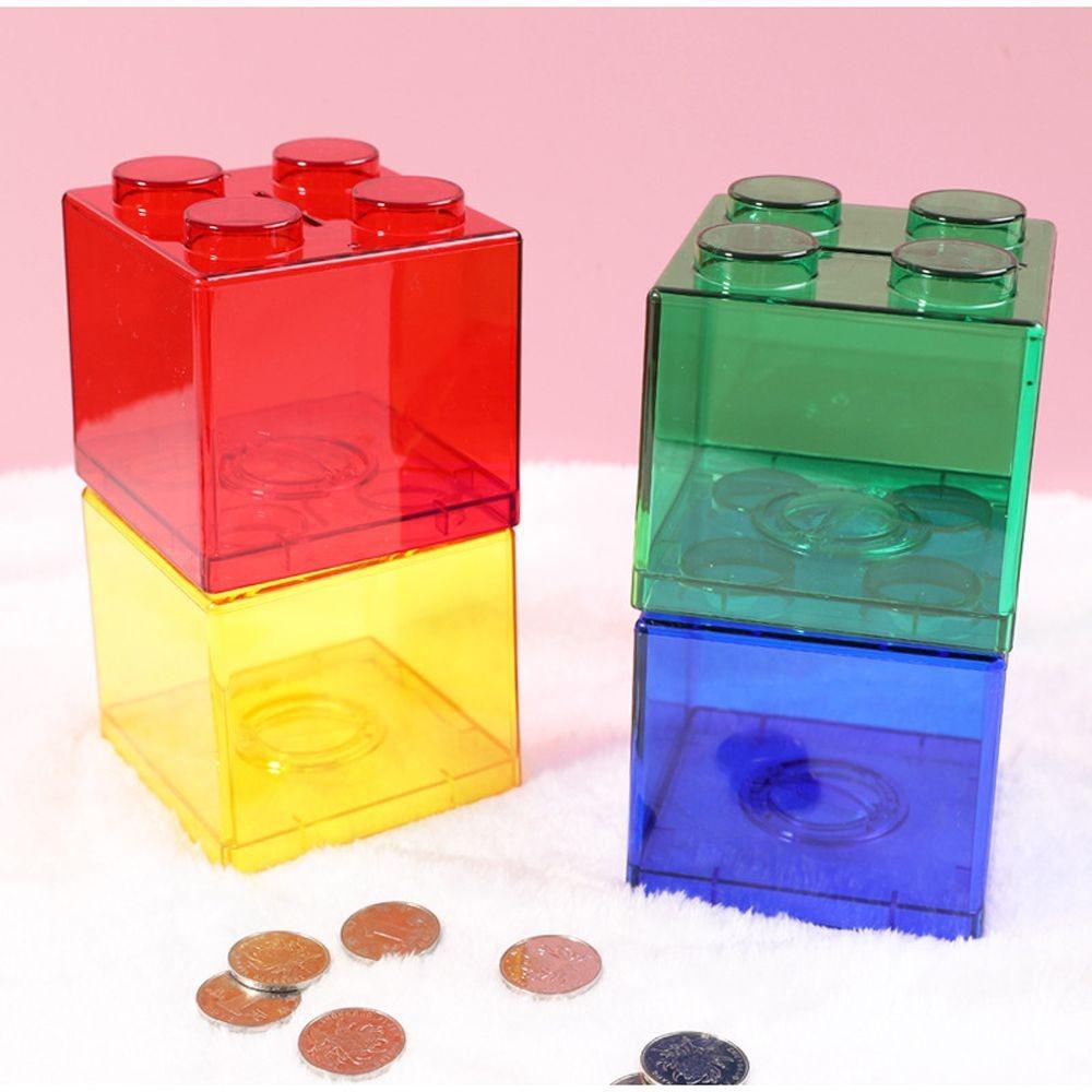Home Decor Piggy Bank Cash Boy Girls Money Saving Box Storage Box Building Block Coin Box Coin Bank