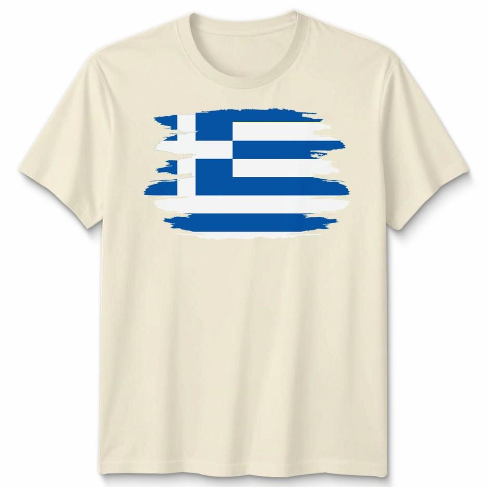 Torn Greece Flag Unisex T Shirt Greek Pride Distressed Design Graphic Tee