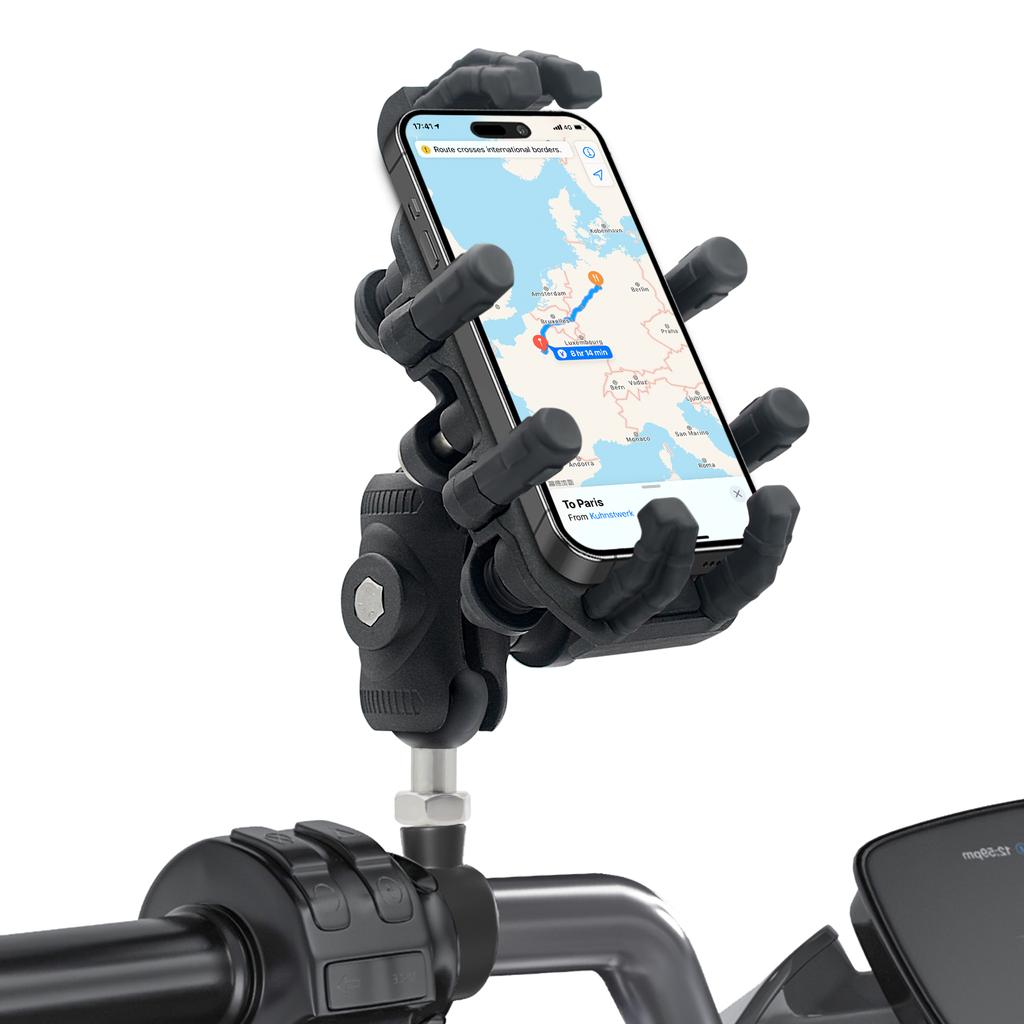 Держатель для телефона на мотоцикле с гасителем вибраций Противоугонный держатель для мобильного телефона на 360 градусов
