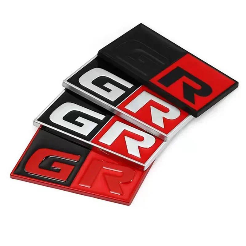 3D Metal GR Sport Logo DXJXE54 Car Front Hood Grille Emblem Badge Auto Side Fender Decal Sticker for Toyota HV YARiS RZ RC RS Prius