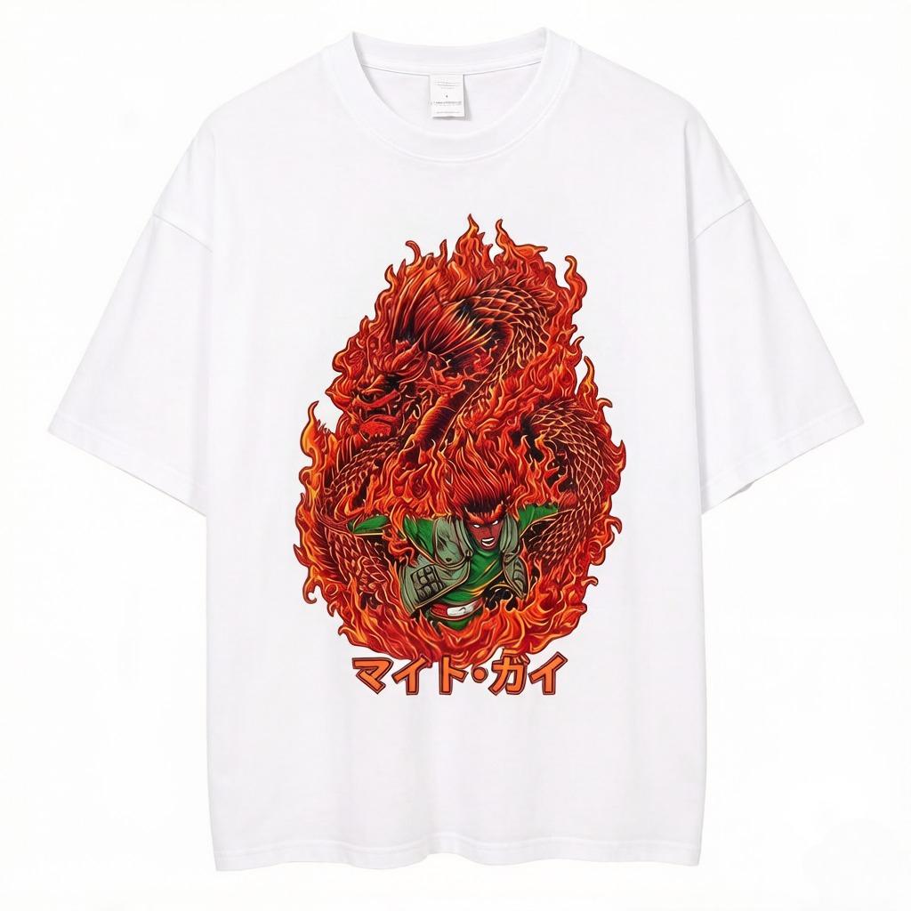 Anime T-Shirt Manga Retro Washed Version Kakashi T-Shirt Pain T-Shirt Lee Tobi Top Men's