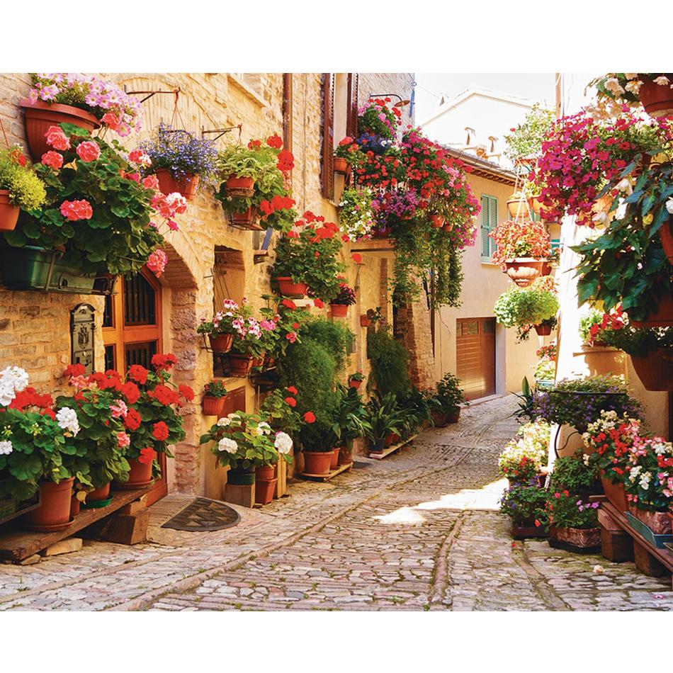 RUOPOTY Краска по номерам для взрослых начинающих цветы Diy подарок холст живопись наборы акриловых красок рисунок ручная работа 40x50 см