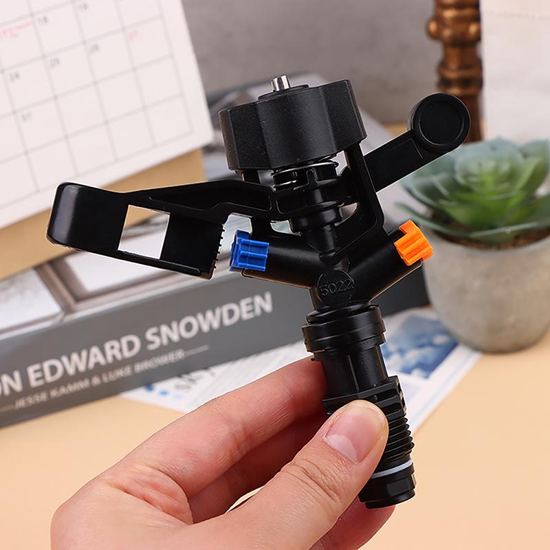 Вращающийся дождеватель для полива газона с автоматическим вращением на 360 градусов, распылительная головка с двумя отверстиями, насадка для полива сада и двора