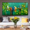 Художественный попугай птица на ветках деревянный пейзаж картина маслом на холсте печать плакатов настенная картина для гостиной Cuadros