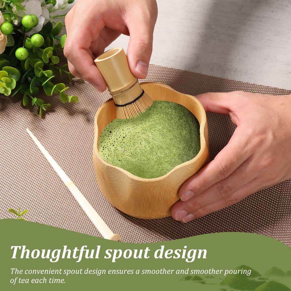 Бамбуковая чаша для матча, многоразовая банка для хранения чайных листьев, новая чайная утварь, набор для приготовления матча, аксессуары