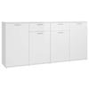 VidaXL Buffet Blanc brillant 160x36x75 cm Bois d'ingénierie 3074933