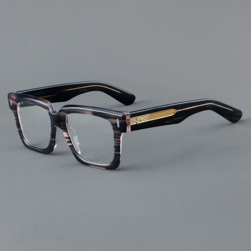Top Quality Men Retro Square Glasses Frame Designer Acetate Optical Eyewear Reading Presbyopia Eyeglasses