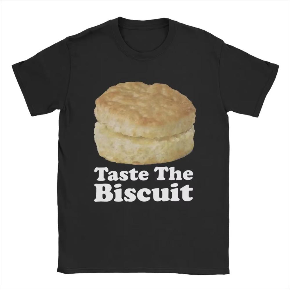 Мужская футболка Taste The Biscuit из чистого хлопка, футболка с коротким рукавом и круглым вырезом, оригинальная футболка