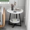 Modern Round Coffee Table: Elegant Small Side Table for Living Room or Balcony