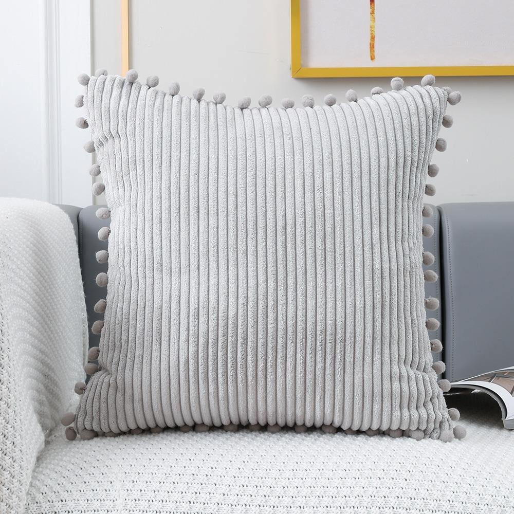 Corduroy Pillowcase Square Sofa Pillow Cover Practical Bohemia Throw Pillow Cover  Car