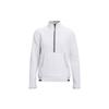 Спортивная толстовка с воротником-стойкой и полузастежкой-молнией, женская, топы, белая 1366355-100
