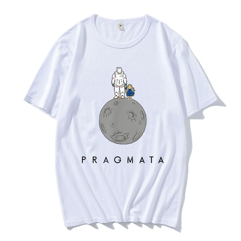 PRAGMATA Игровая футболка с коротким рукавом Хлопковые футболки с круглым вырезом Летняя мода Мужская женская одежда Топы с графическим принтом
