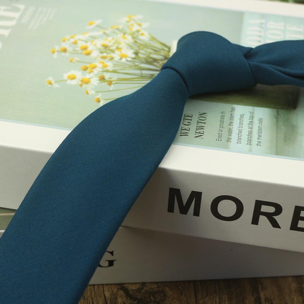 Cotton Elegant Men's Necktie Solid Color Business Suit Accessories Simple Neck Tie Student