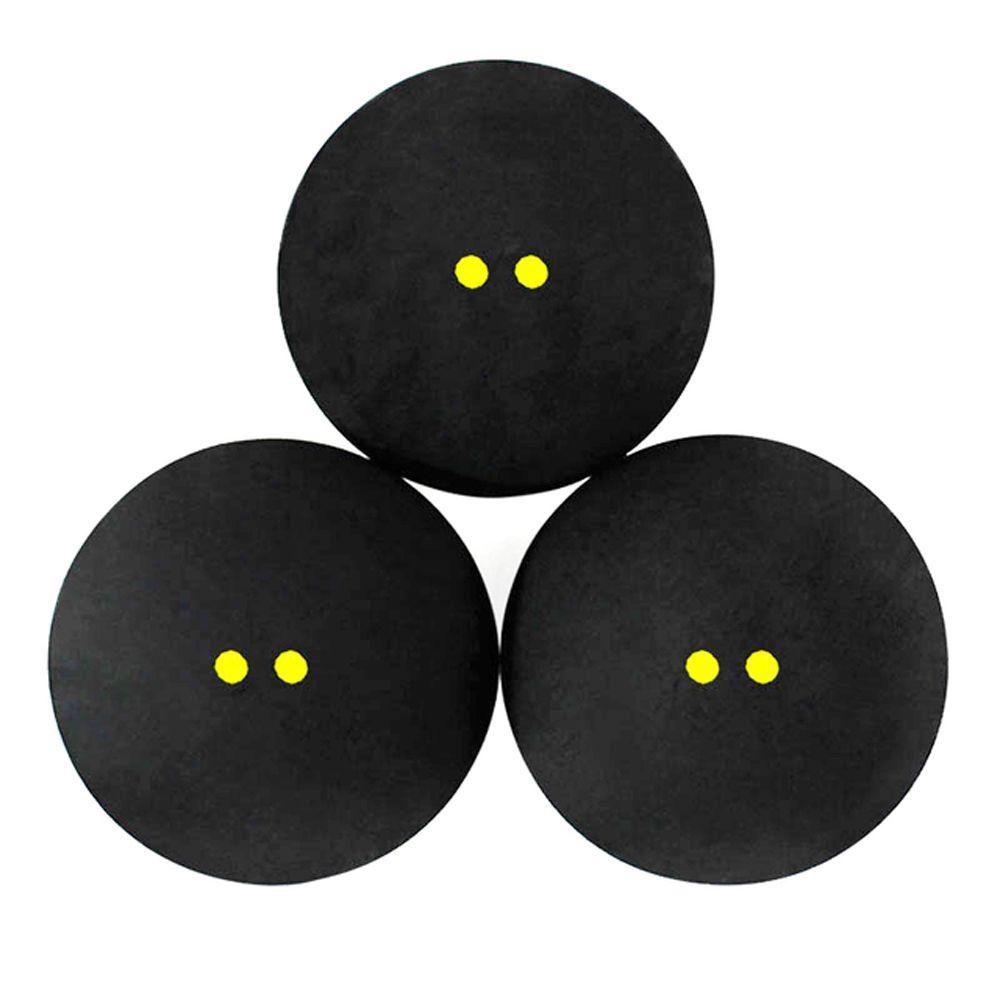 Competition Squash Training Tool Low Speed Ball Training Squash Ball Two-Yellow Dots Squash Ball