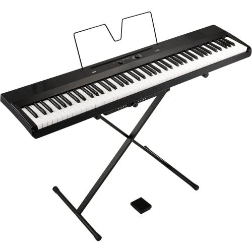 KORG Liano Electronic Piano, 88 Keys, Beginner, Light Touch, Easy to Play, Stand and Pedals Included, Lightweight Body, Light Touch Keyboard, Black, L