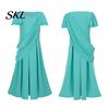 American Themed Kids Dress Statue of Liberty for Adults, Halloween Roman Women Party Costume, 4th July Patriotic Cosplay Accessory with Tiara Ruffled