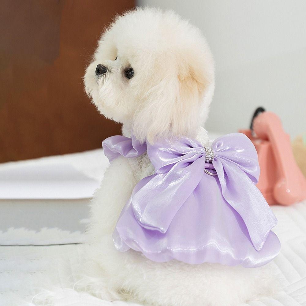 Очаровательная юбка принцессы для щенка, удобный бант для собаки, юбка принцессы, роскошная юбка для кошки, вечеринка