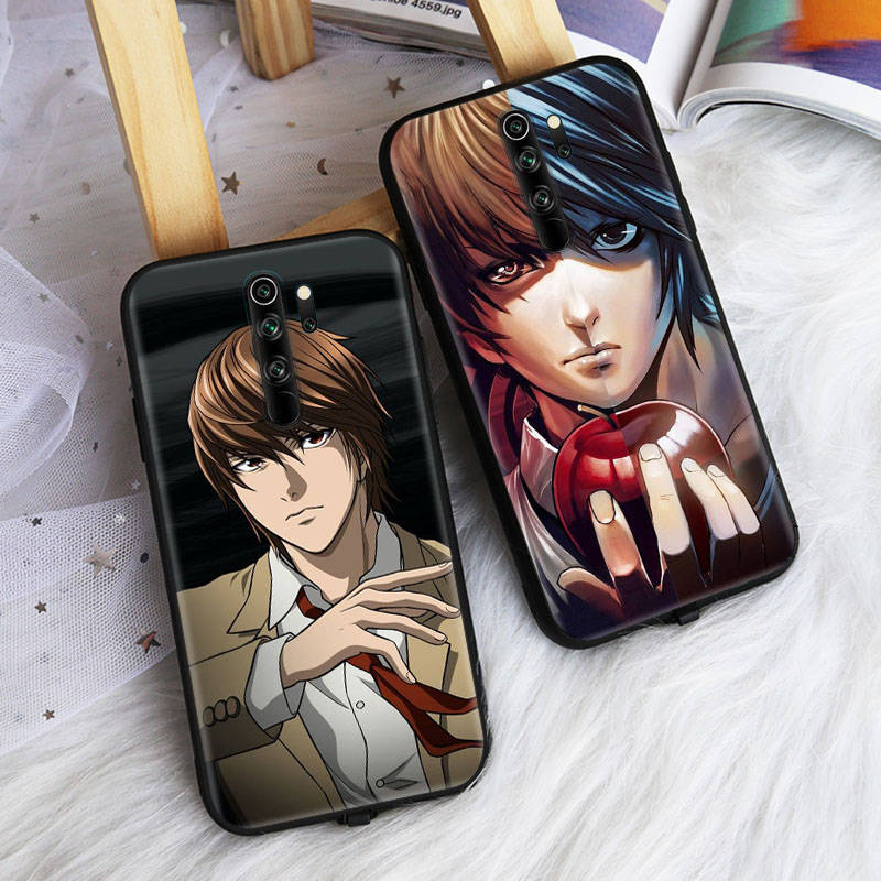 Черный чехол для OPPO Reno 8 6 5 4 Pro Plus Find X3 A17 A3 A31 A38 A40 A53 A54 A55 A74 A76 A78 A77 A80 A94 A95 A96 Lite W-62 Death Note