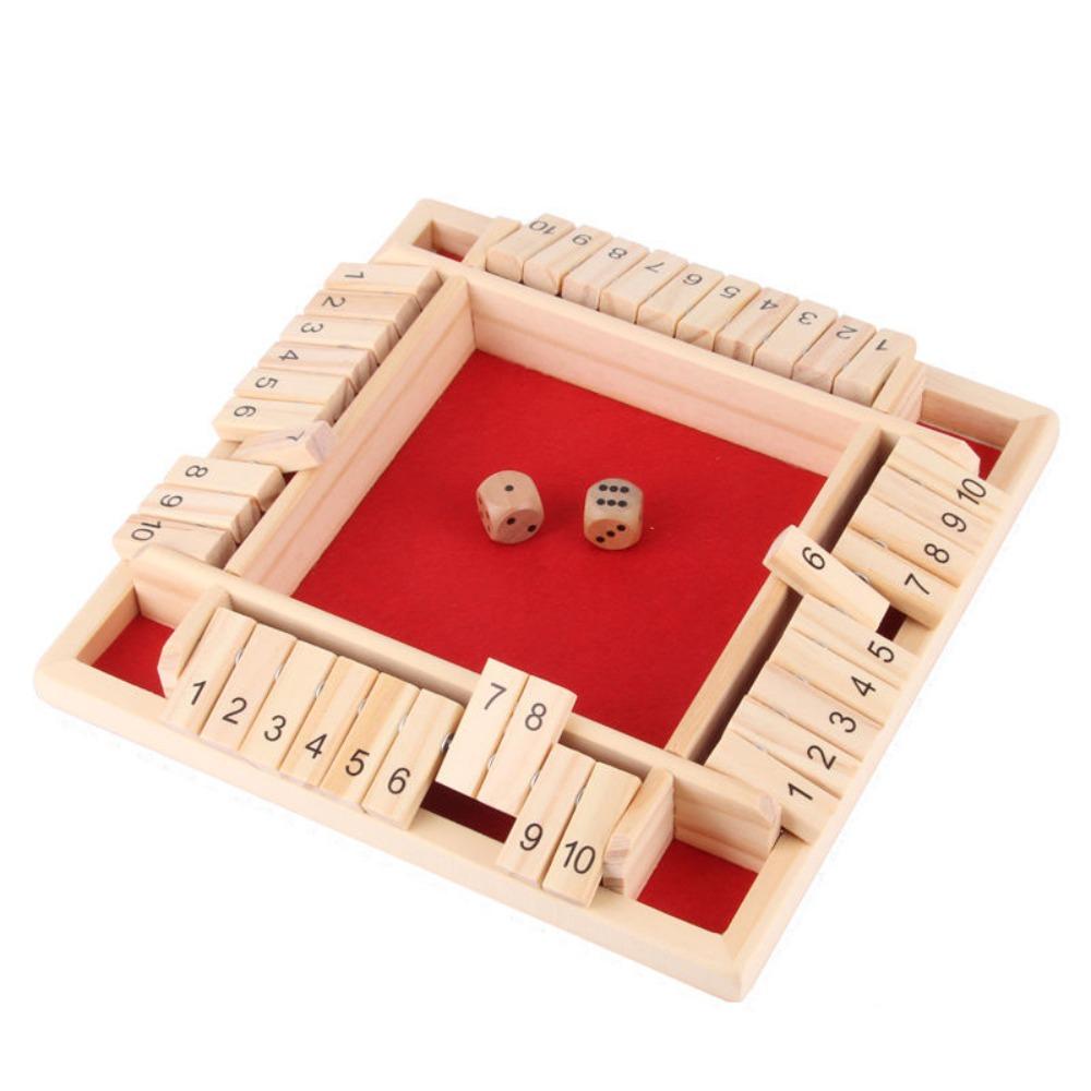 Developing Intelligent Table Board Game Toy Four-Sided Flip Card Game Family Party