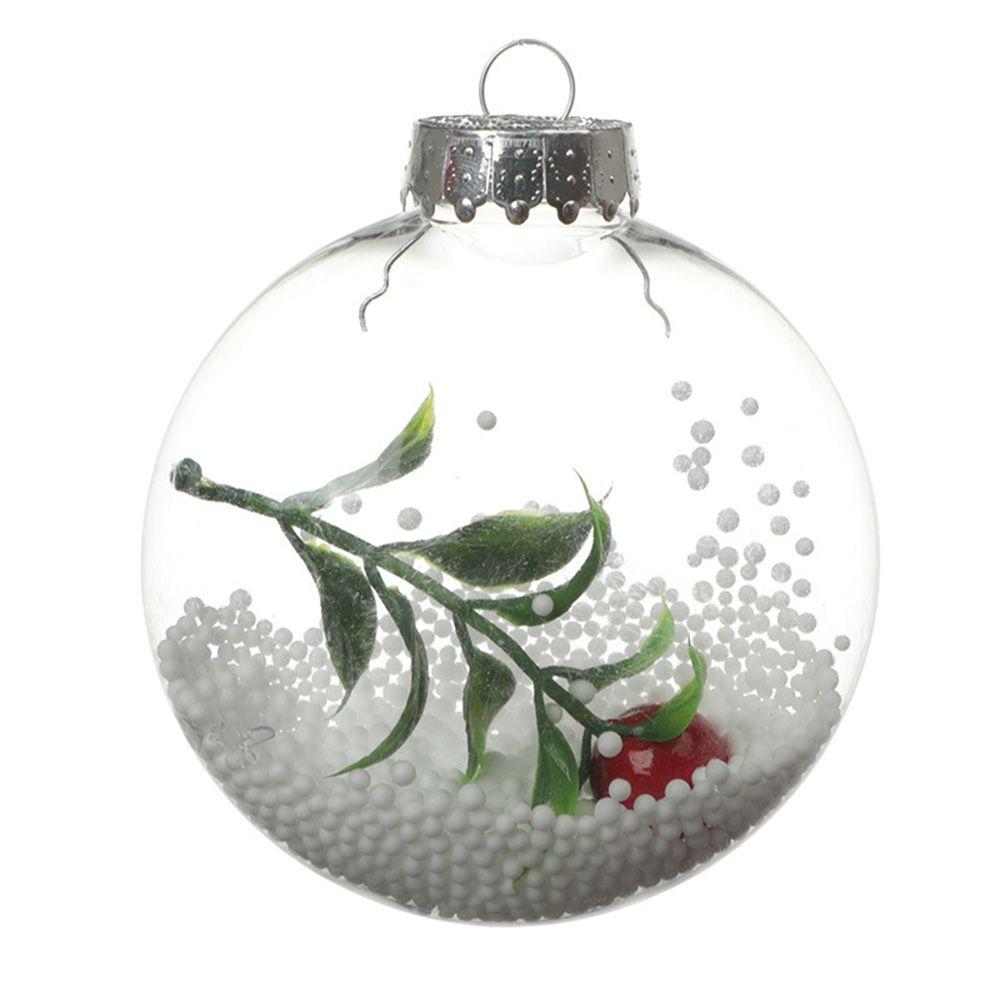 DIY Gifts Xmas Ornaments Plastic Christmas Tree Decoration Transparent Balls Fillable Candy Box