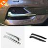 For Nissan Qashqai J11 ABS Carbon/Chrome Accessories Car Front Head Bumper Fog Light Lampshade Frame Cover