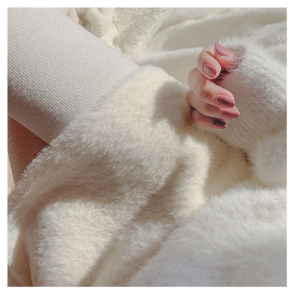 Короткая юбка для женщин на осень и зиму, милая юбка А-силуэта из модного норкового бархата, универсальная, маленькая, с высокой посадкой, облегающая бедра